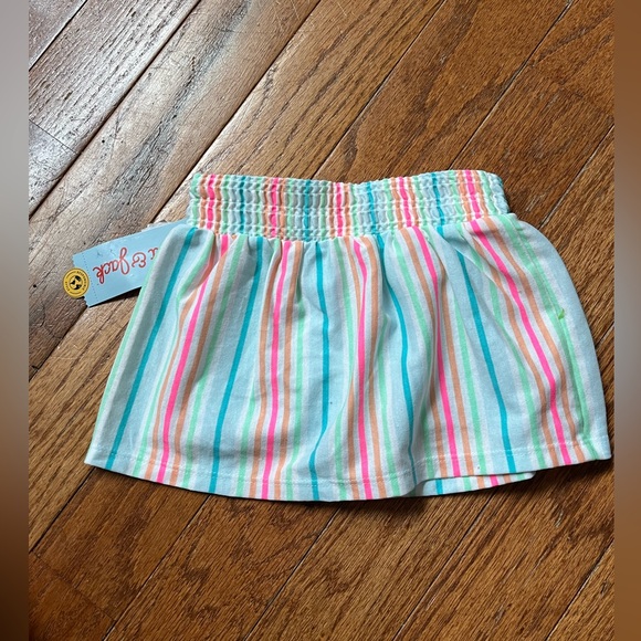 NWT Cat & Jack Purple Ruffle Sleeve Top with Striped Skirt, Size 18 M - Picture 8 of 10